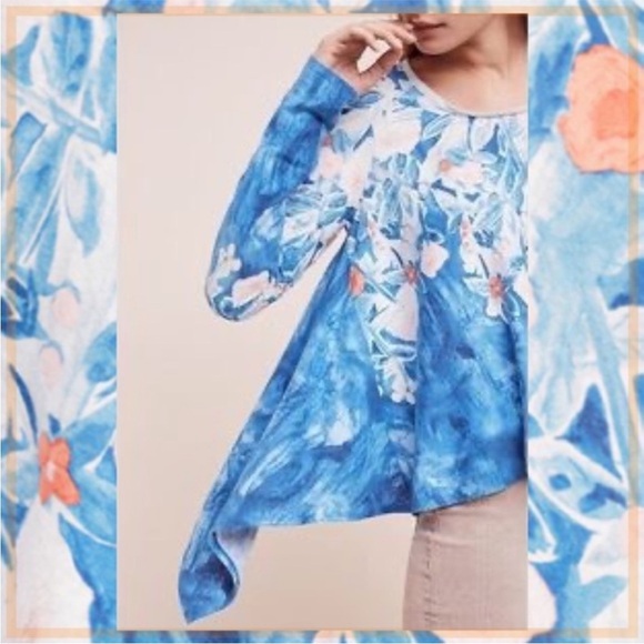 Anthropologie Meadow Rue "Linen
Fields" Swing Top - Picture 7 of 12